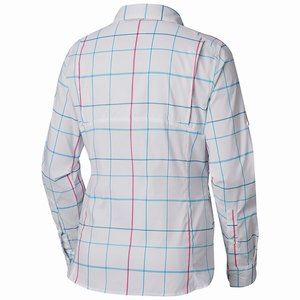 Columbia Silver Ridge™ Lite Plaid Långärmad Tröja Dam Vita (MKHOC3214)